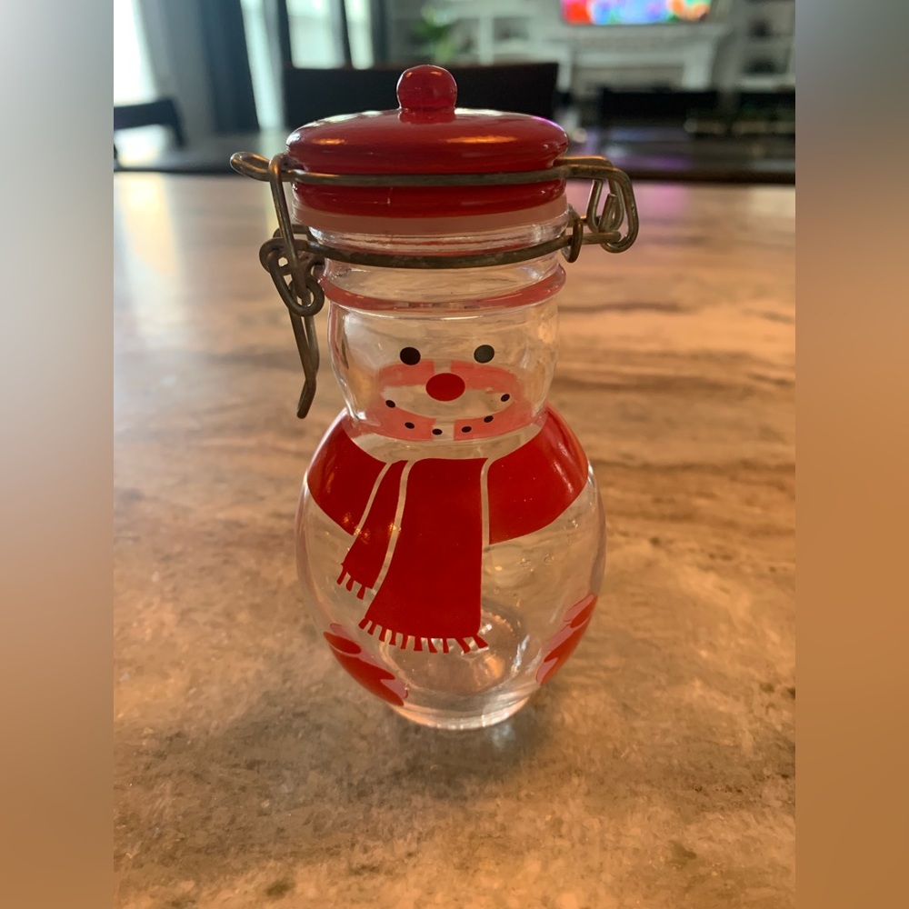 Christmas Vintage Decorative Jar.